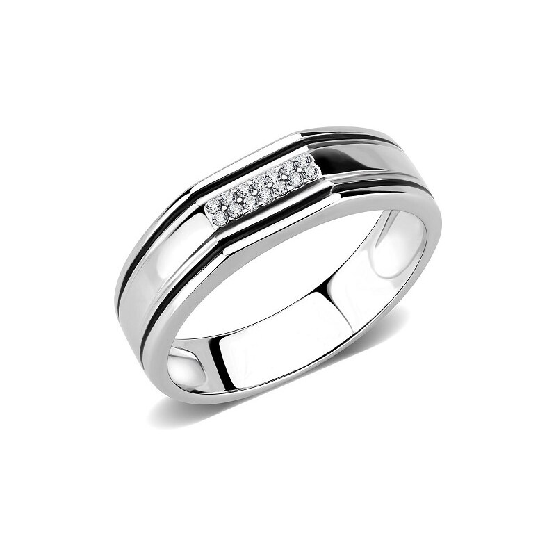US Ocelový pánský prsten s Cubic Zirconia Ocel 316 - Legend