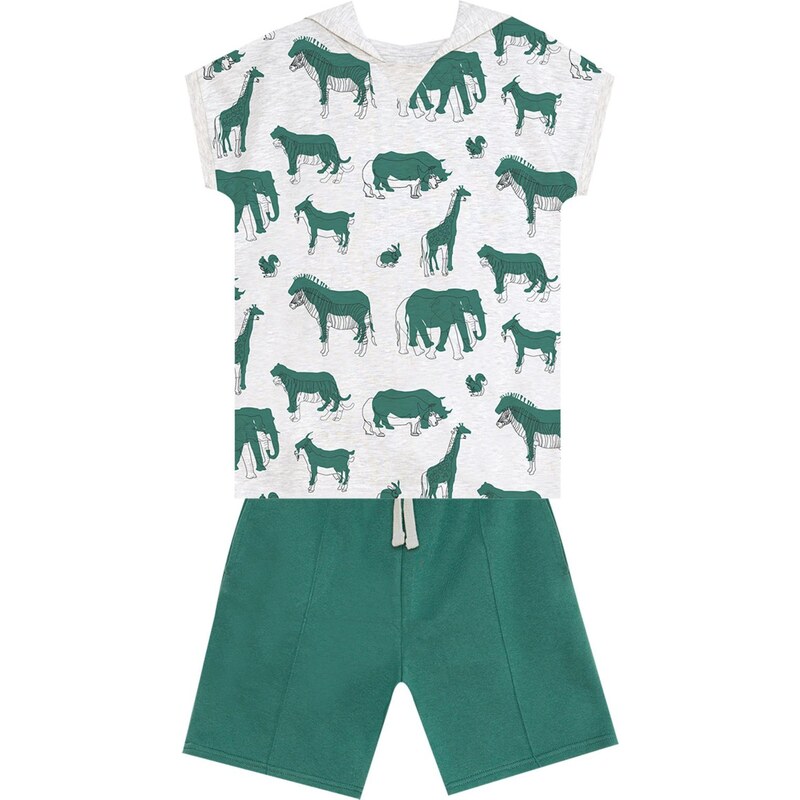 mshb&g Animals Boys T-shirt Shorts Set