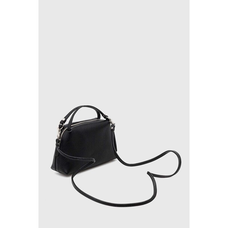 Kožená kabelka Gianni Chiarini černá barva