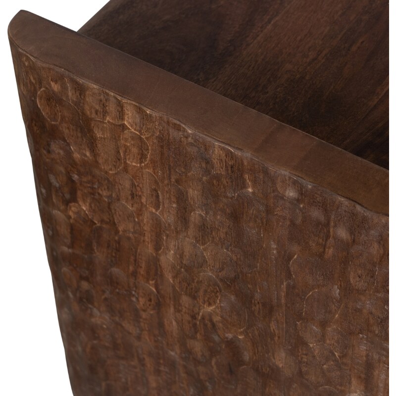 Hoorns Hnědá dřevěná lavice Popp 120 cm