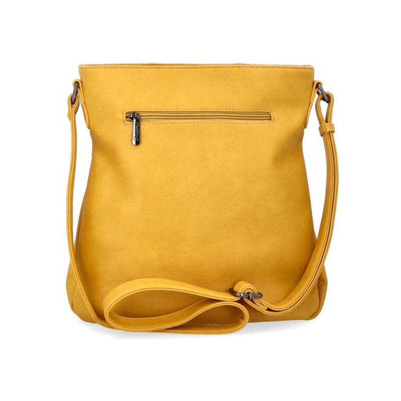 Elegantní kabelka s prošitím ve výrazné barvě Famito 8004 žlutá