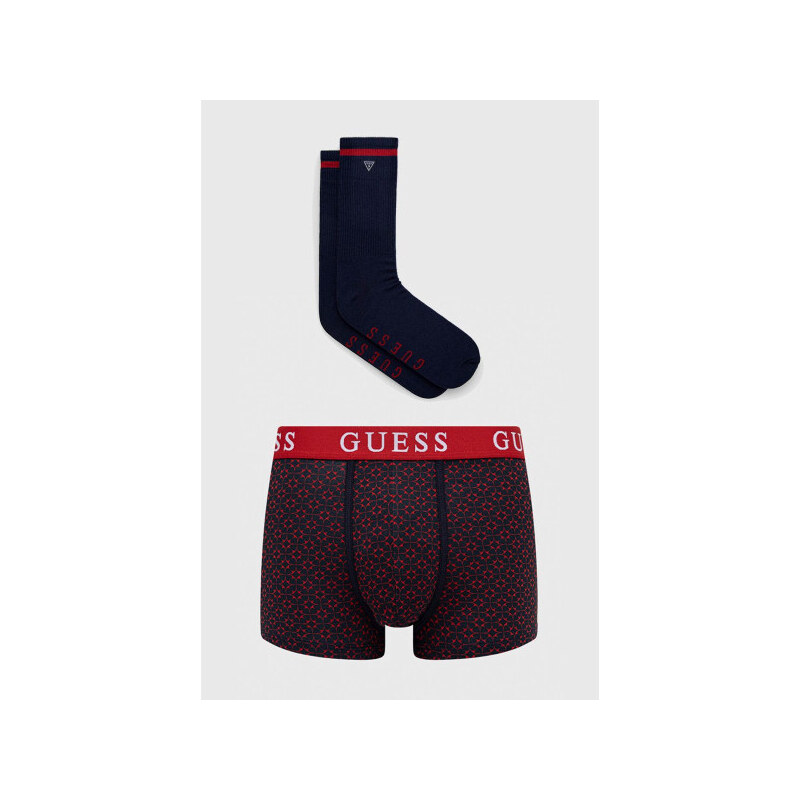 Set boxerek a ponožek U1BG01K6YW1 - P70V - Červenomodrá - Guess