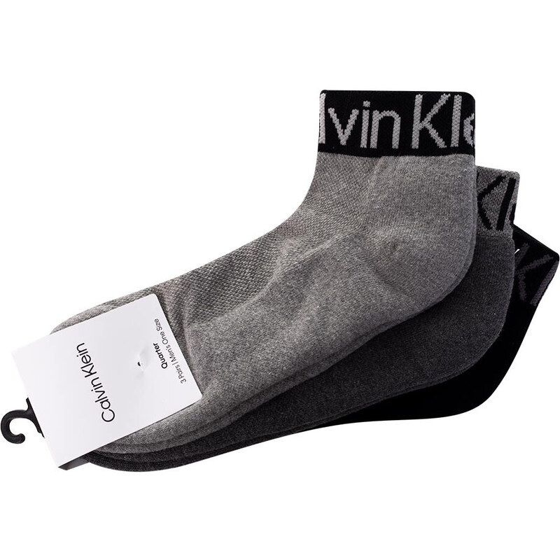 Ponožky Calvin Klein 3Pack 701218722003 Grey/Ash/Black