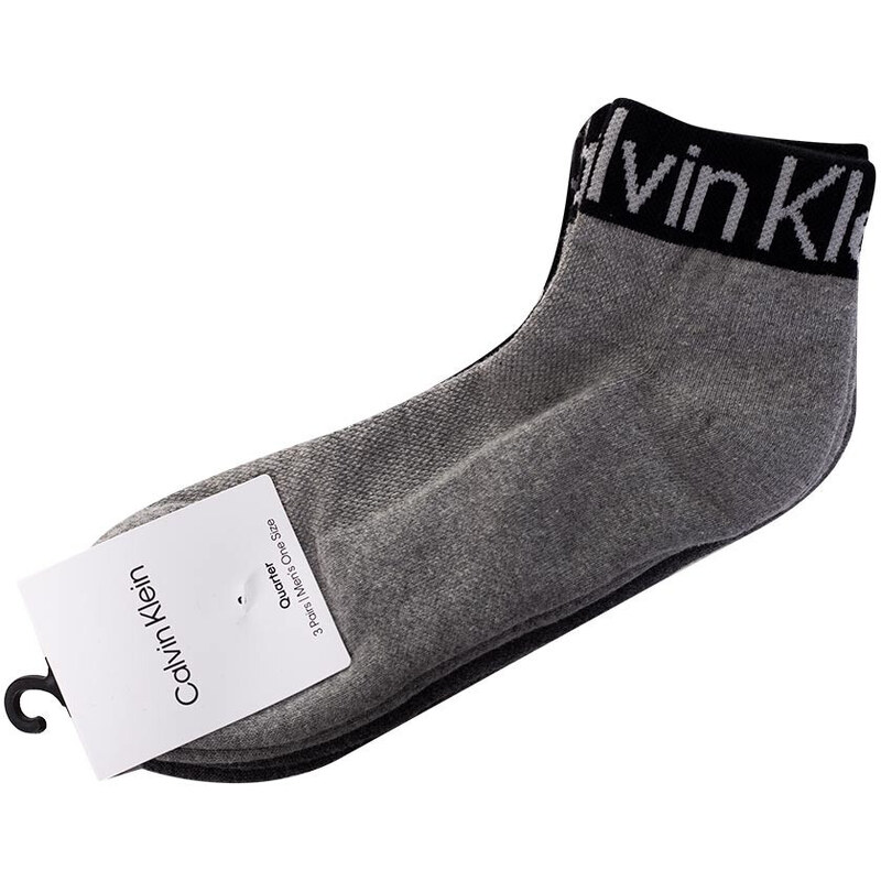 Ponožky Calvin Klein 3Pack 701218722003 Grey/Ash/Black