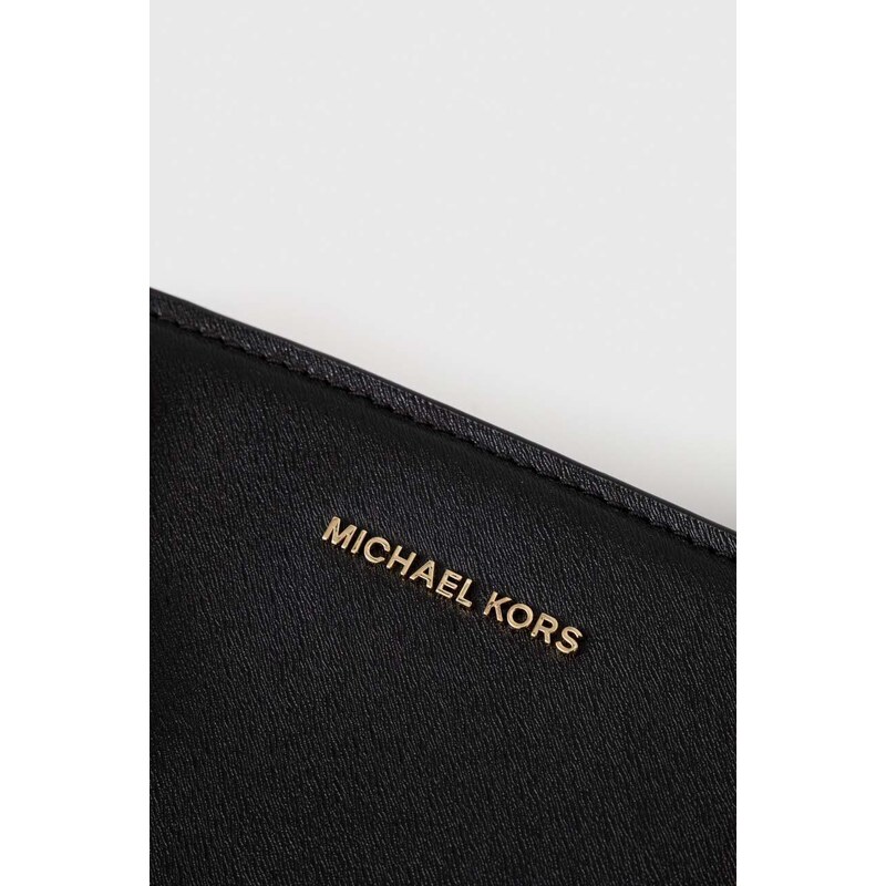 Kožená kabelka MICHAEL Michael Kors černá barva