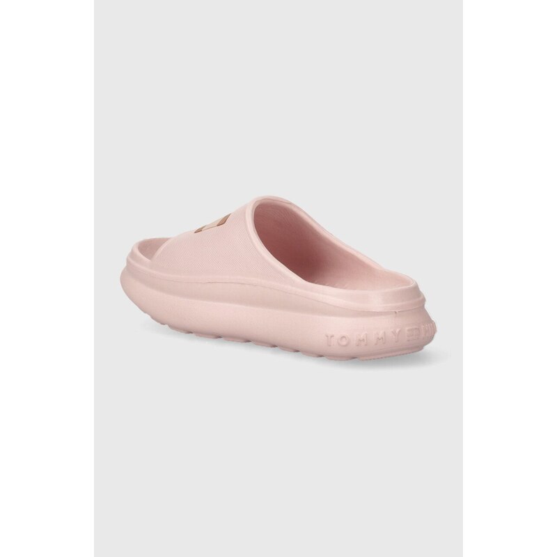 Dětské pantofle Tommy Hilfiger růžová barva