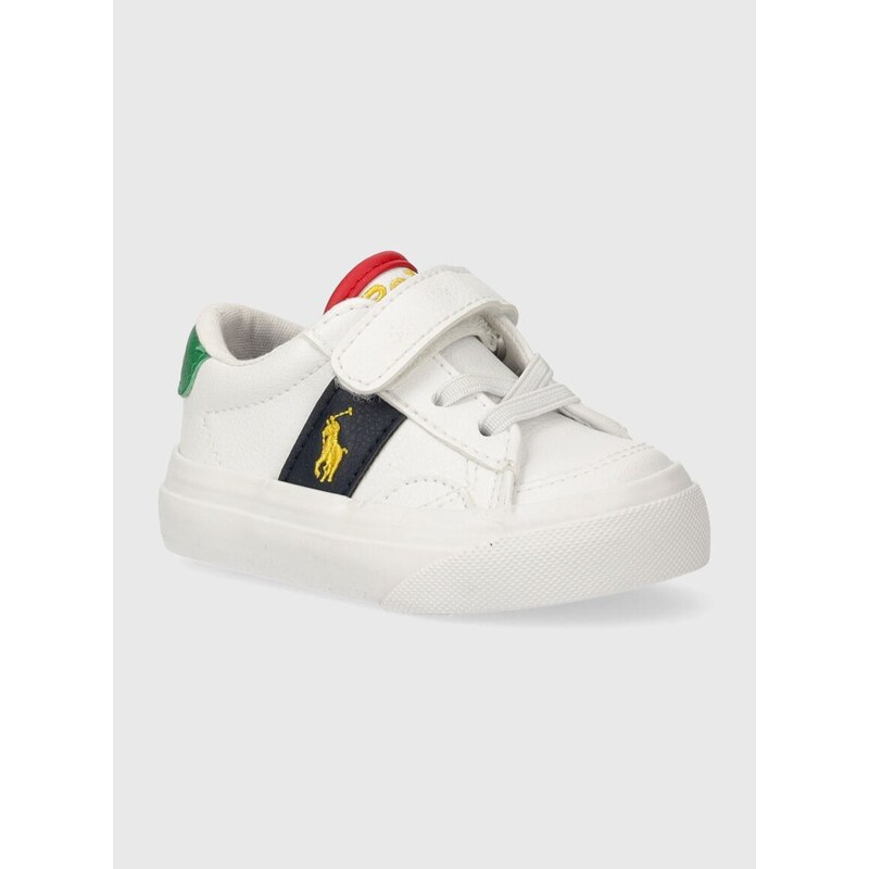 Dětské sneakers boty Polo Ralph Lauren bílá barva