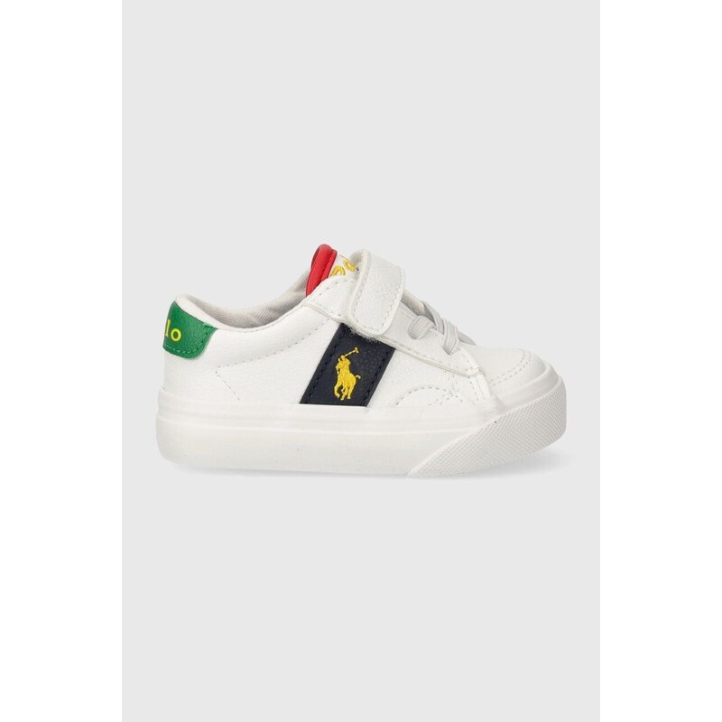 Dětské sneakers boty Polo Ralph Lauren bílá barva