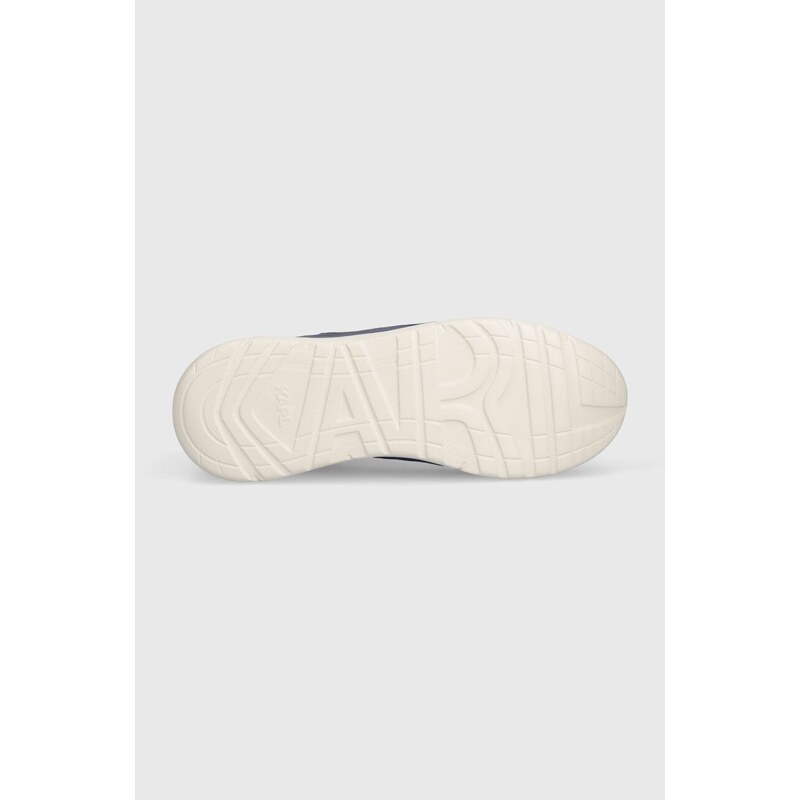 Kožené sneakers boty Karl Lagerfeld SERGER tmavomodrá barva, KL53620