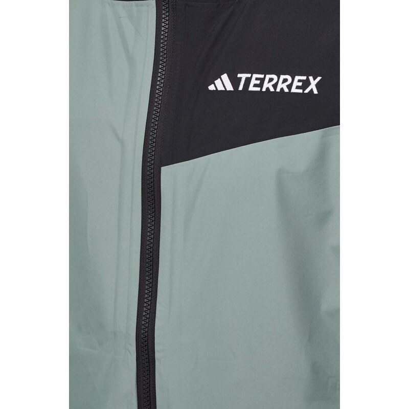 Nepromokavá bunda adidas TERREX Multi 2.5 L RAIN.RDY pánská, zelená barva, IN4770