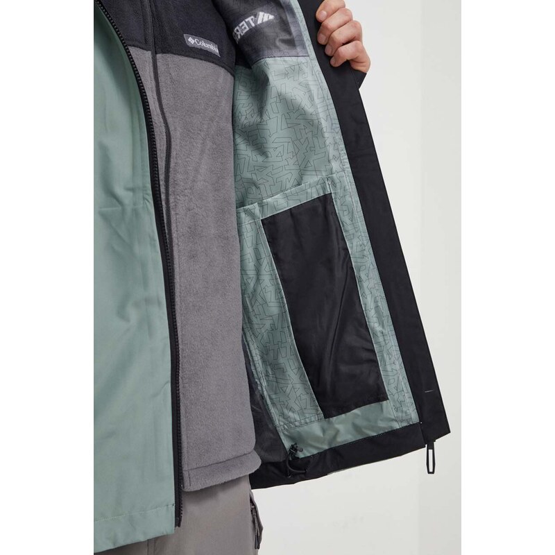 Nepromokavá bunda adidas TERREX Multi 2.5 L RAIN.RDY pánská, zelená barva, IN4770