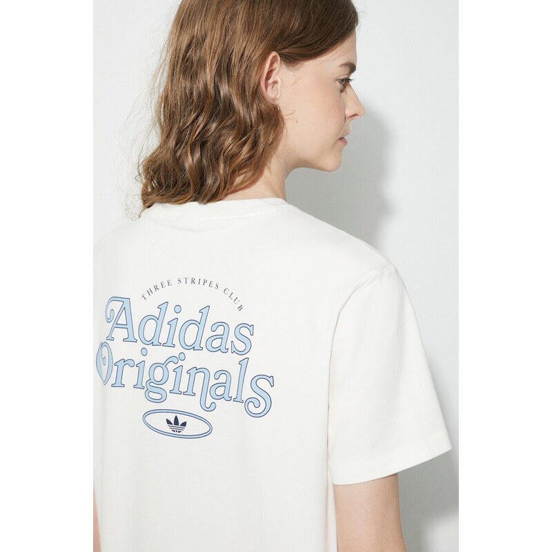 Tričko adidas Originals Graphic Tee béžová barva, IR7473