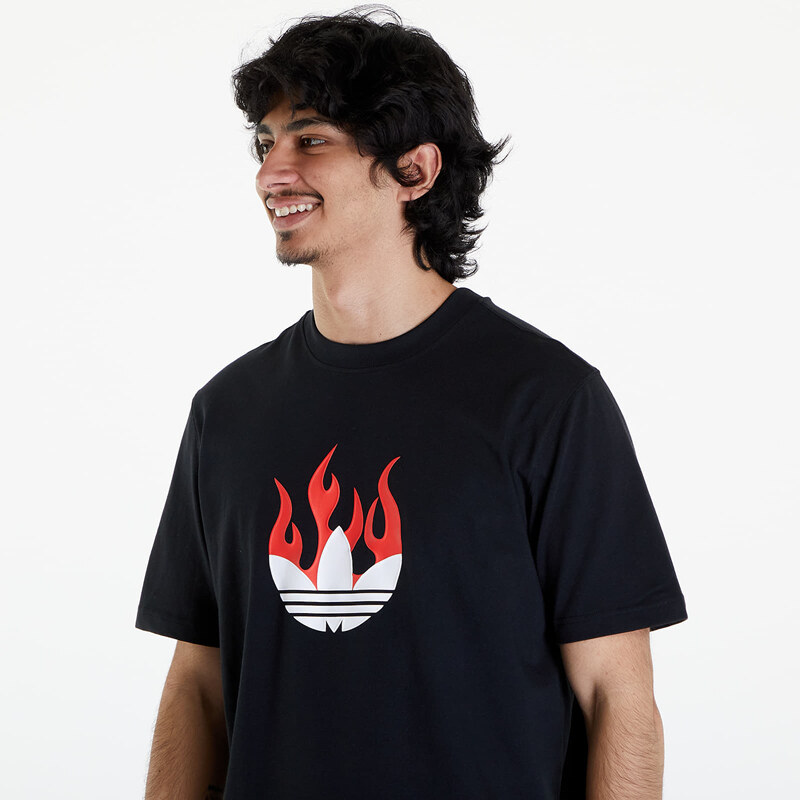 adidas Originals Pánské tričko adidas Flames Logo Tee Black