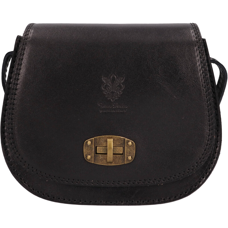 Dámská crossbody kožená kabelka Italia Livea - černá 115018340