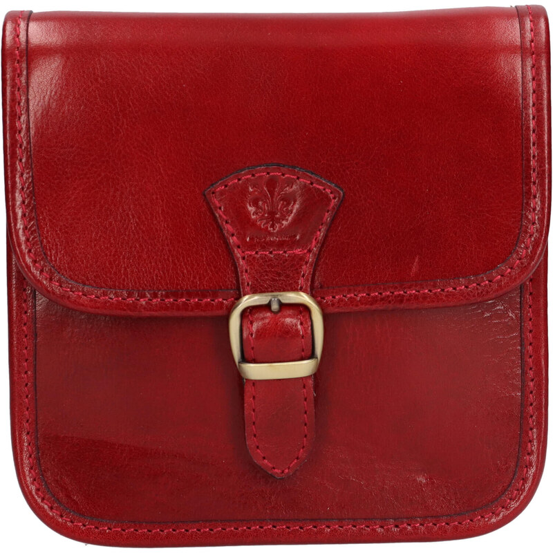 Dámská crossbody kožená kabelka Italia Jitka - červená 115018342