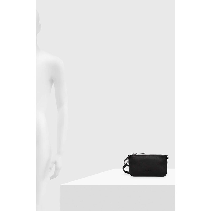 Kožená kabelka Marc O'Polo černá barva
