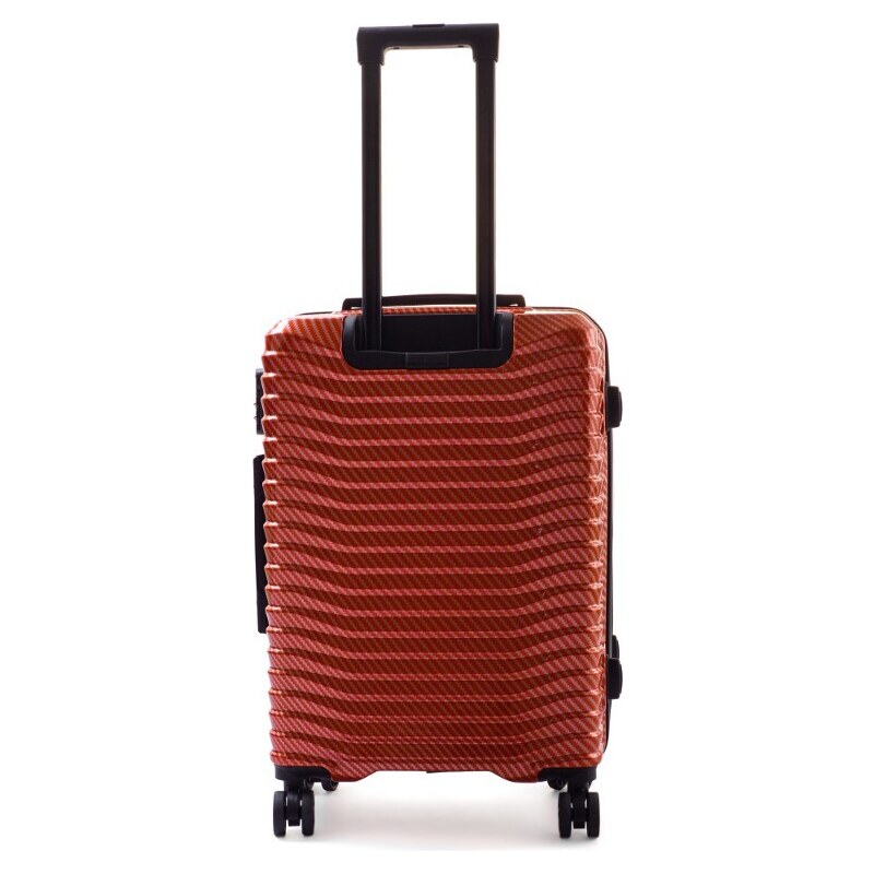 Rogal Červený extravagantní skořepinový kufr "Shiny" - vel. M, L, XL