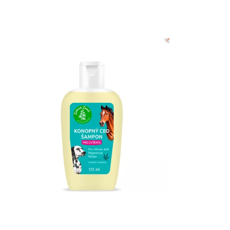 Zelená země Konopný CBD šampon pro zvířata 125ml
