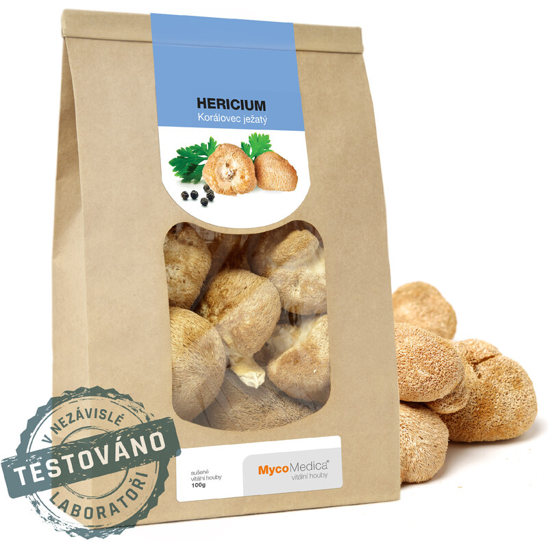 Mycomedica Hericium - korálovec ježatý - sušené 100g