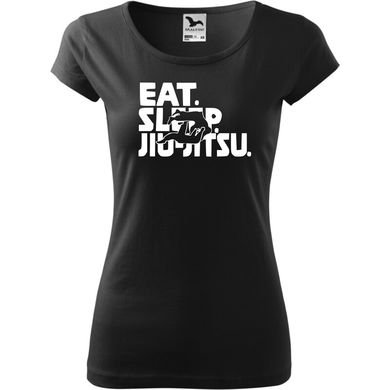 Fenomeno Dámské tričko Eat sleep Jiu-jitsu - černé