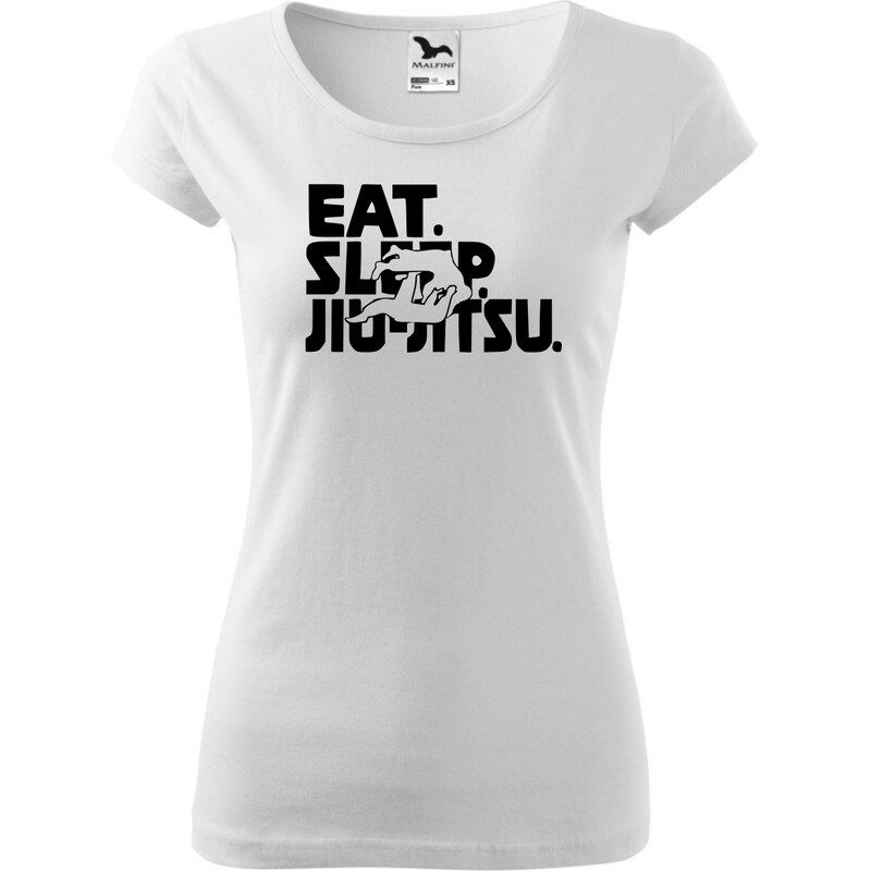 Fenomeno Dámské tričko Eat sleep Jiu-jitsu - bílé