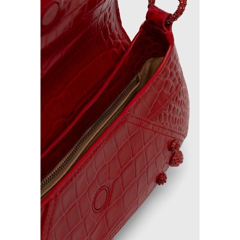 Kožená kabelka Pinko červená barva, 102829.A1ER