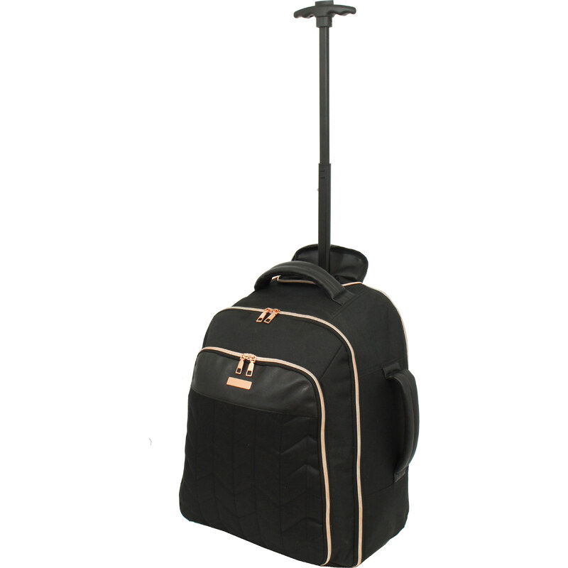 BORDLITE Cestovní taška na kolečkách a batoh v jednom JBTB 88 ČERNÁ