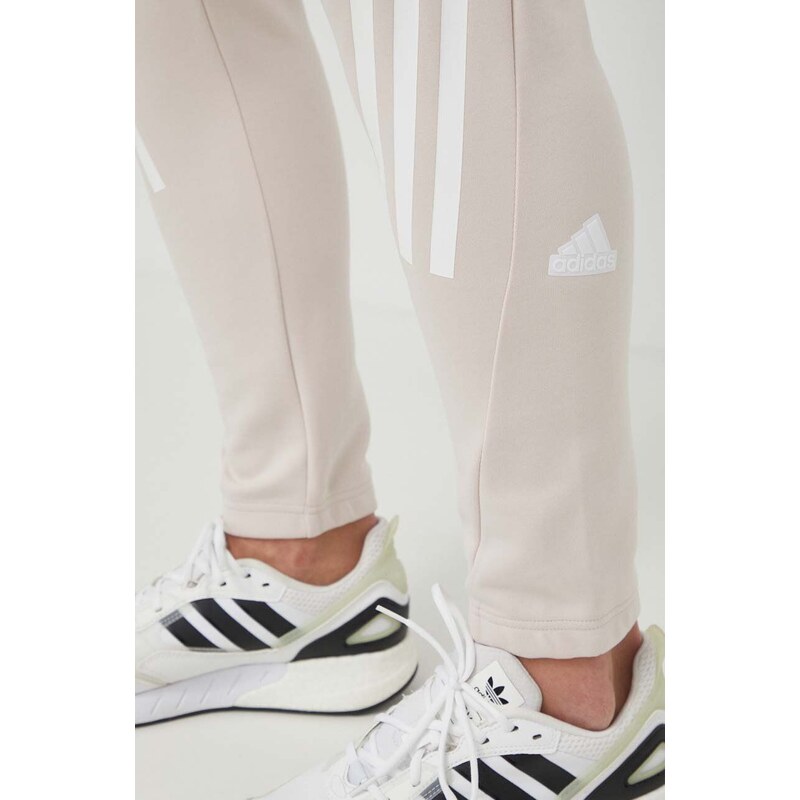 Tepláky adidas růžová barva, s potiskem, IR9155