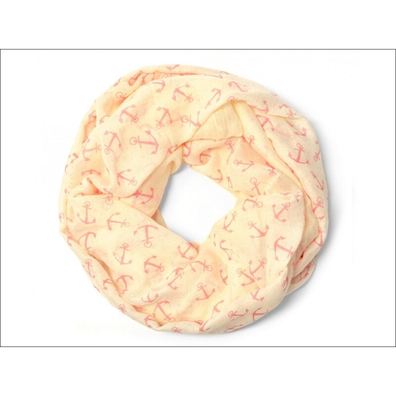 Vzdušný meruňkový kruhový šátek s kotvami