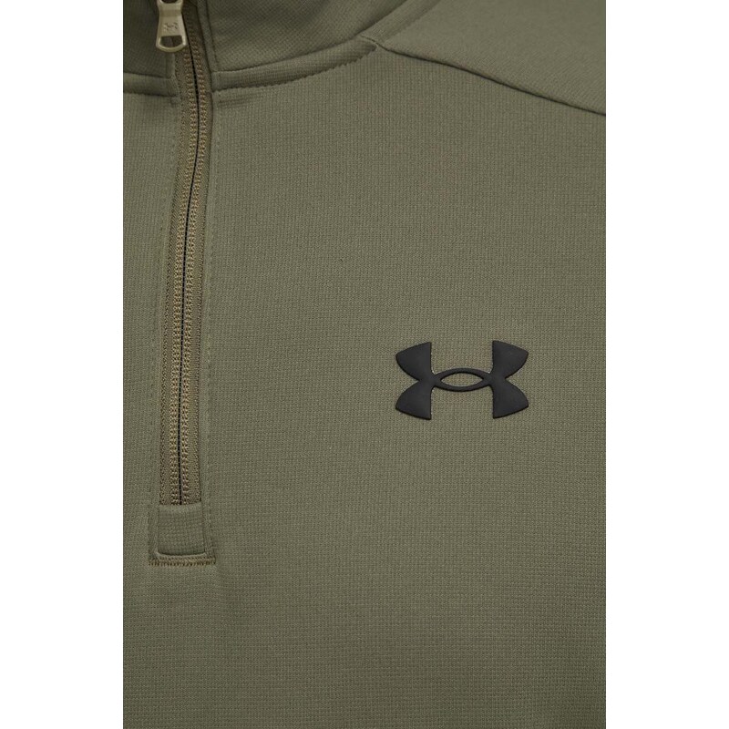 Mikina Under Armour pánská, zelená barva, hladká, 1373358