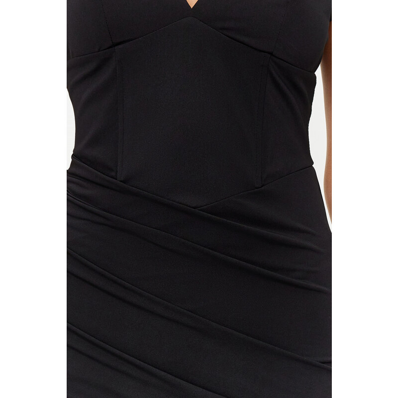 Trendyol Black Fitted Knitted Dress