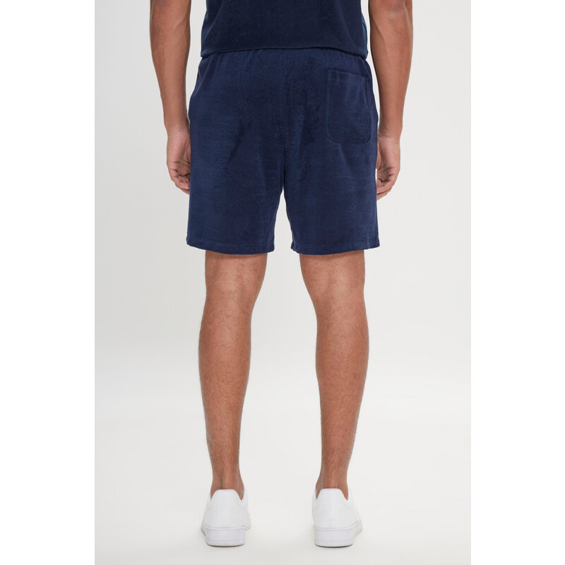 ALTINYILDIZ CLASSICS Men's Navy Blue Standard Fit Regular Fit Towel Shorts