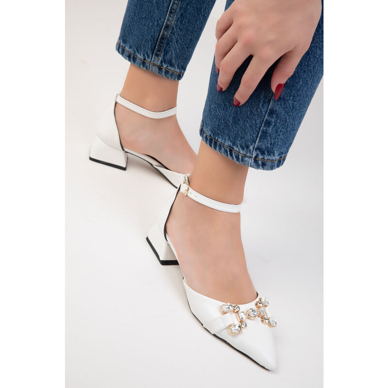 Soho Women's White Classic Heeled Shoes 18838