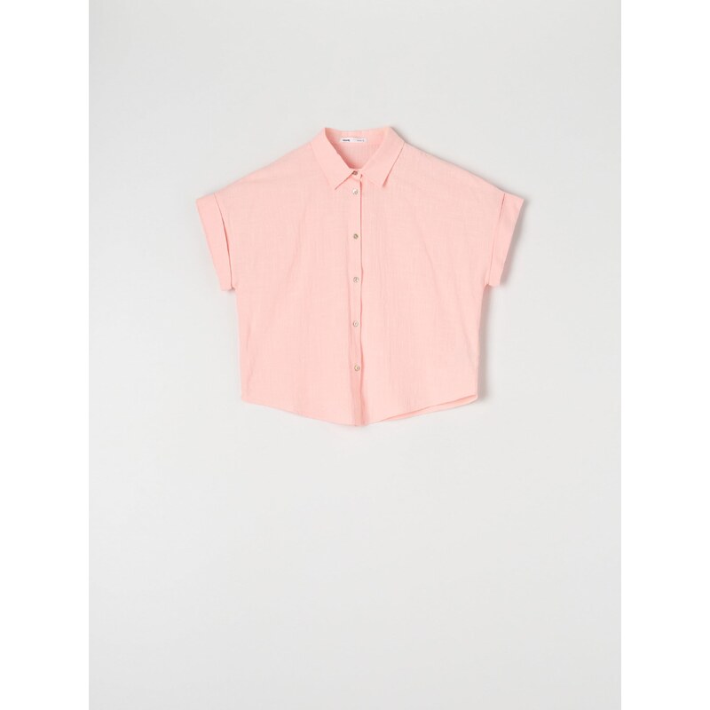 Sinsay - Tričko s krátkým rukávem - pastelová růžová