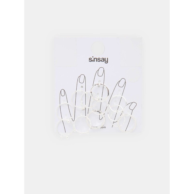 Sinsay - Sada 12 prstenů - zlatá