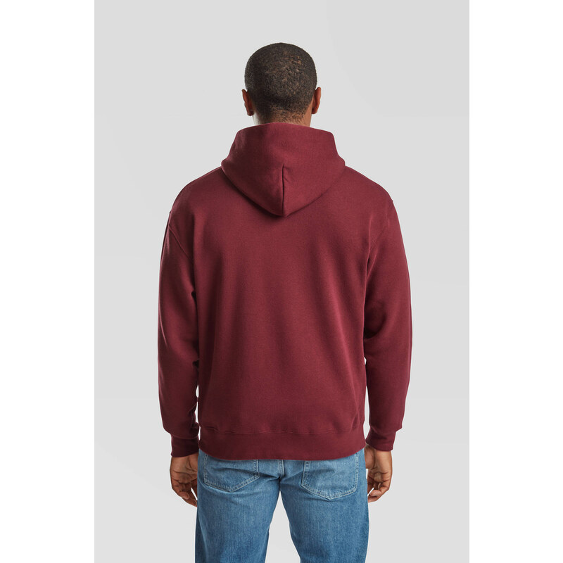 Burgundy Men's Hoodie Premium Fruit of the Loom