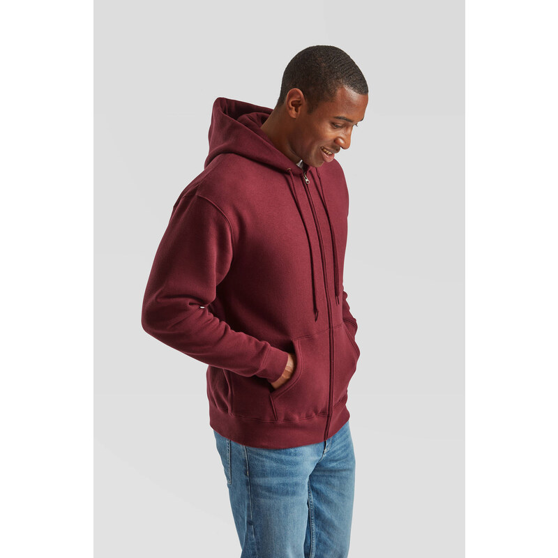 Burgundy Men's Hoodie Premium Fruit of the Loom