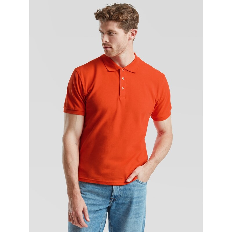 Fruit of the Loom Pomarańczowa koszulka męska Iconic Polo