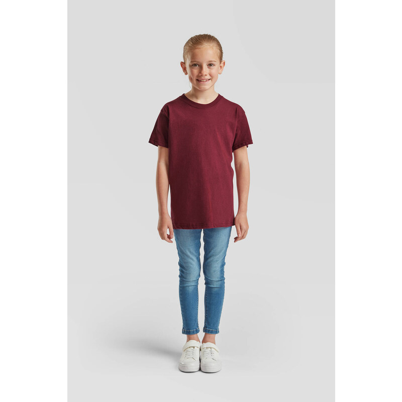 Burgundy Children's T-shirt Original Fruit of the Loom