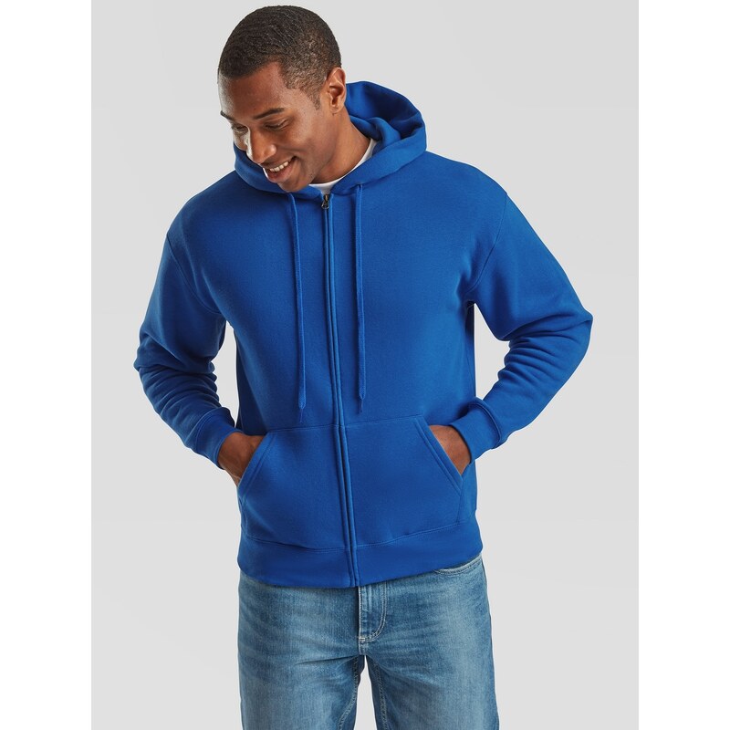 Blue Mens Hoodie Premium Fruit of the Loom