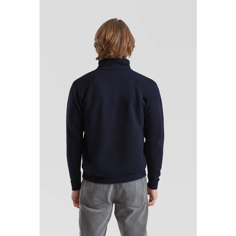 Granatowa bluza męska Zip Neck Sweat Fruit of the Loom