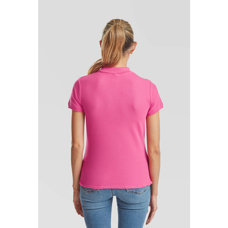 Polo Fruit of the Loom Pink Women's T-shirt