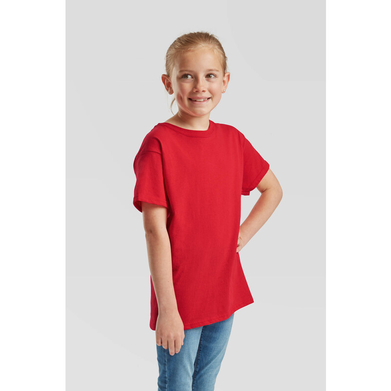 Red T-shirt for Kids Original Fruit of the Loom