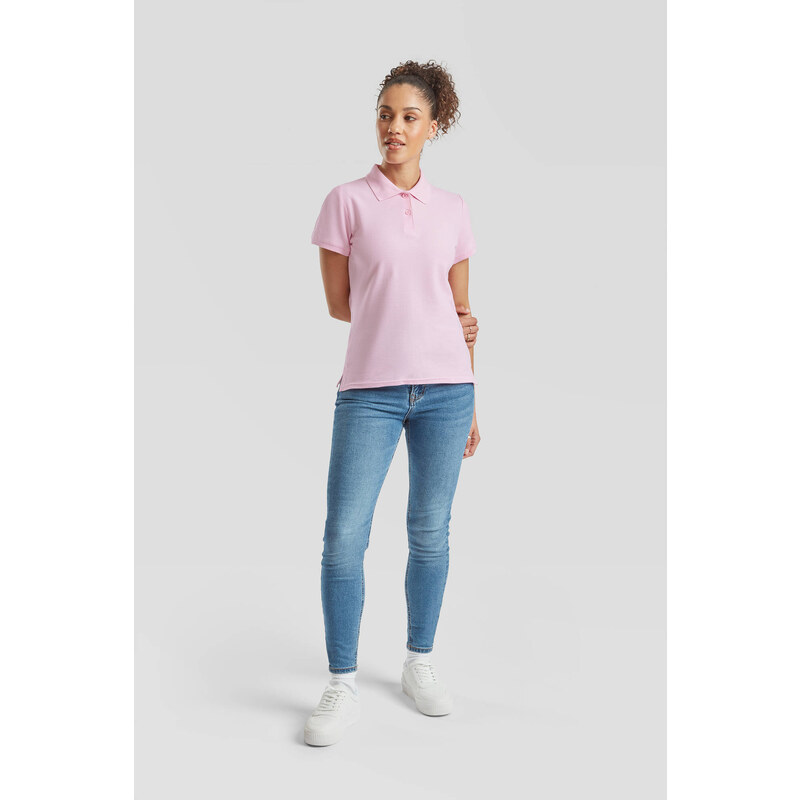 Polo Fruit of the Loom Pink Women's T-shirt