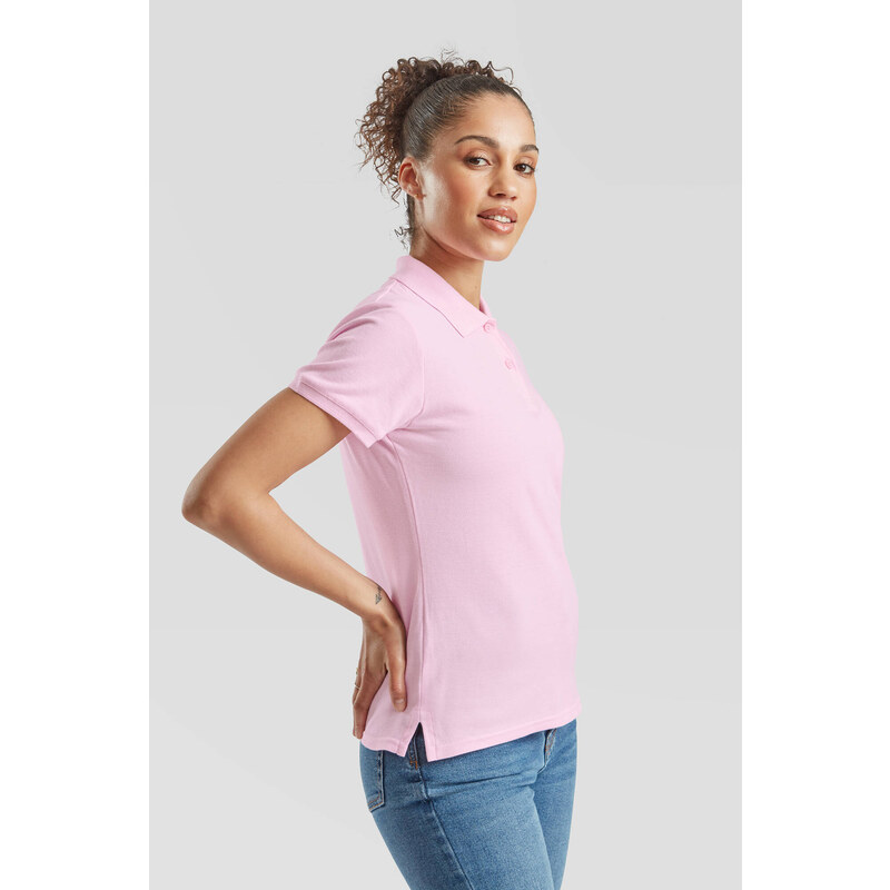 Polo Fruit of the Loom Pink Women's T-shirt