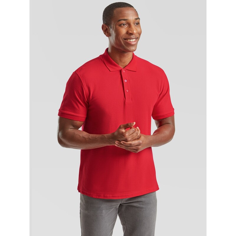 Fruit of the Loom Iconic Polo Friut of the Loom Mens Red T-shirt