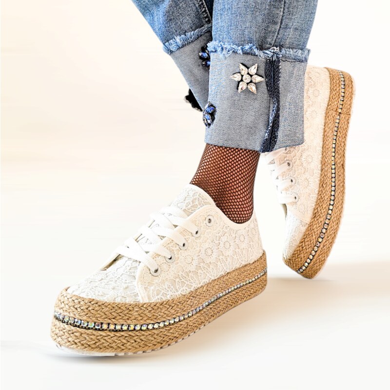 Espadrilky Laura Biagiotti Flower White