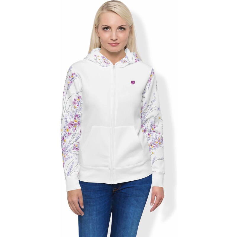 UTOPY Dámská sportovní mikina Flower Beauty na zip