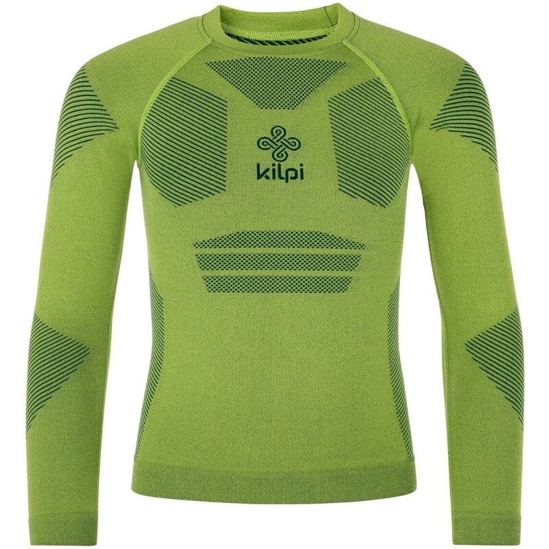 Chlapecké funkční triko s dlouhým rukávem Kilpi NATHAN-JB světle zelené