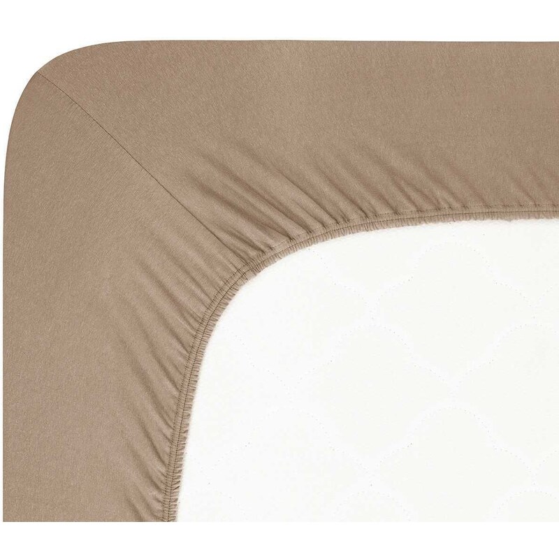 Prostěradlo Jersey Lycra Andrea Simone 160x200, milk chocolate